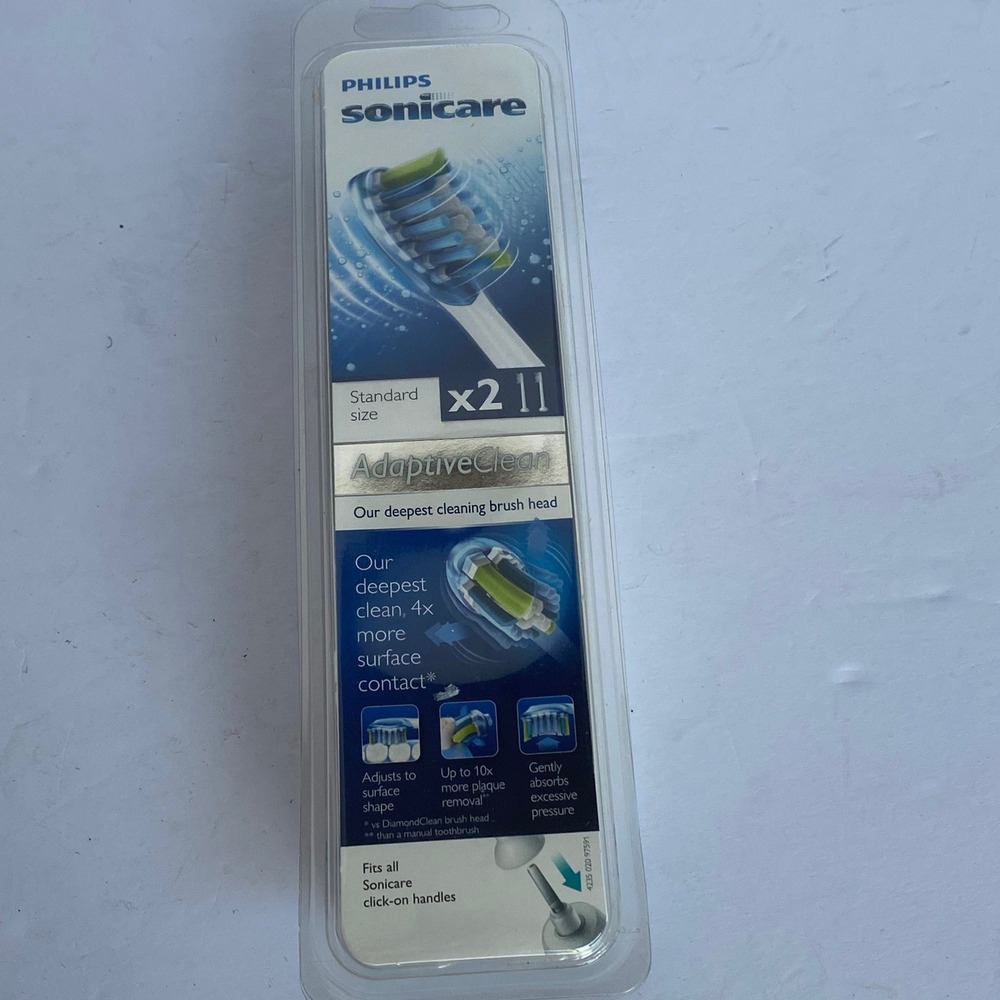 Philips Sonicare AdaptiveClean Brush Heads 2pk White NEW HX9042/64 Standard Size